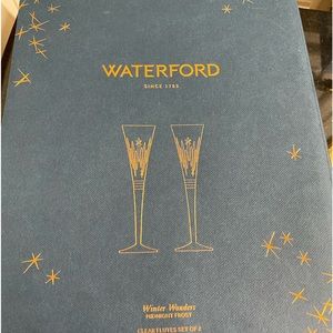 New in box GORGEOUS WATERFORD champagne flutes!